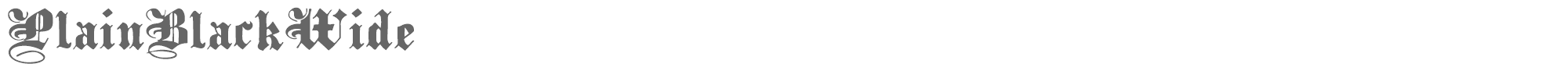 Black family Plain Black Wide.ttf font preview